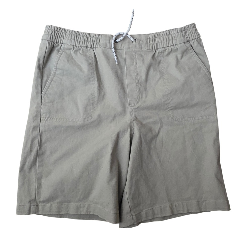 Janie and Jack Boys Khaki Tan Pull On Chino Shorts Size 18 Elastic Waist